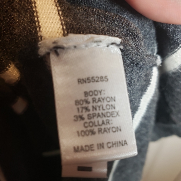 Express Design Studio Striped Sweater Dress Sheath Cowlneck line - Picture 5 of 7